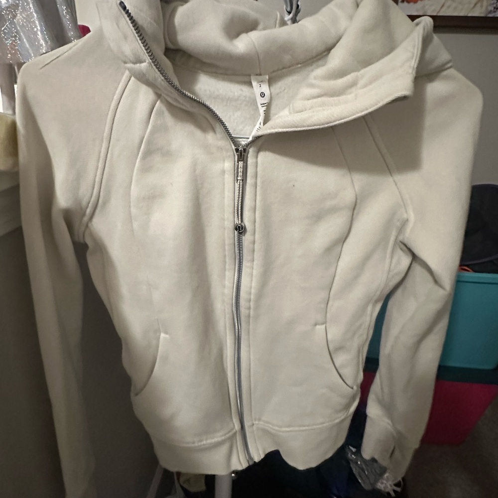 lululemon athletica Cream Full-Zip Hooded Jacket
